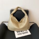 French high-end woven bag for women, versatile and versatile single shoulder underarm bag, niche cross-border texture portable commuting bag - imagine 2