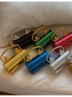 Fashion handbag women's versatile solid color acrylic bag chain strap crossbody bag - imagine 11