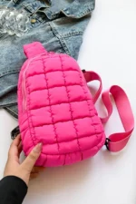 Quilted Nylon Crossbody  Bag - imagine 8