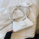 Small PU Leather Underarm Shoulder Bags for Women  Designer Fashion Handbags Trend Ladies Solid Color Crossbody Bag - imagine 6