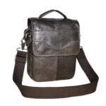 Quality Original Leather Male Casual Shoulder Messenger bag Cowhide Fashion Cross-body Bag 8" Pad Tote Mochila Satchel bag 144 - imagine 3