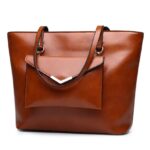 Oil wax leather mother bag two-piece handbag shoulder bag ladies bag