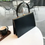 Vintage Big Clip Women Handbags Designer Casual Female Large Capacity Tote Luxury Pu Leather Handbag Ladies Fashion Purses - imagine 7