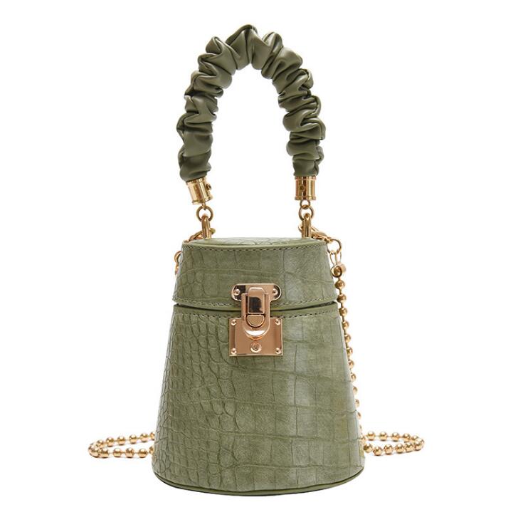 556936775 Pu Leather Bucket Bag Small Crossbody Bag Fashion Shoulder Chain Bag - imagine 1