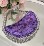 Ultra shiny diamond inlaid underarm bag with rhinestone shoulder bag for carrying - imagine 16