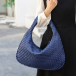 Women Large Leather Hobo Bag Handmade Woven Casual Female Handbag Big Capacity Patchwork Zipper Women Shoulder Bags - imagine 2