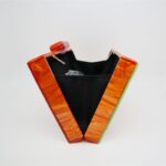 New Candy Striped Acrylic Dinner Bag Fashion Pearl Vertical Stripe Splicing Handbag - imagine 3