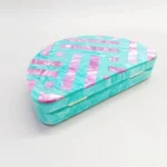 Half Room Geometric Pearl Acrylic Box Clutch Striped Luxury Designer Purse And Handbag Lady Casual Shoulder Evening Party Bags - imagine 3