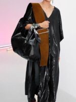 Fashionable and versatile contrasting color dark wide shoulder strap niche design single shoulder crossbody bag trendy - imagine 4