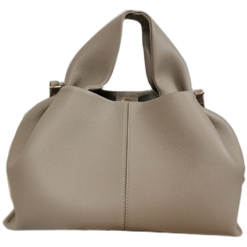 556934737 French Brand Lazy Solid Color All-Match Handbag Pleated Hobos Large-Capacity Shoulder Tote Cloud Woman Crossbody Bag - imagine 1