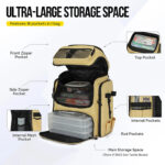 Fishing Backpack with Rod Holder, Tackle Organizer Box & Hiking Storage - imagine 10