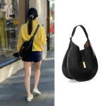 Fashion Ruched Hobos Women Handbag Designer Women Bag Luxury Soft Pu Leather Shoulder Crossbody Bags Lady Simply Tote Purse - imagine 2