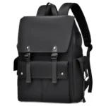 PU Leather Multi-Pockets Adjustable Strap Backpack Bag - imagine 2