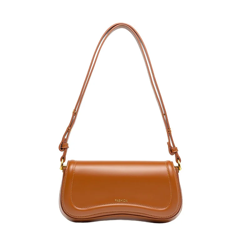 556934661 New French Fashion Blogger Retro Leather Square Bag Underarm Bag Casual Versatile Office Ladies Bags Women - imagine 1