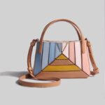 Pleated contrasting color fashionable mini handbag crossbody bag - imagine 5