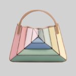 Pleated contrasting color fashionable mini handbag crossbody bag - imagine 4