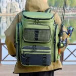 Fishing Backpack with Rod Holder, Tackle Organizer Box & Hiking Storage - imagine 5
