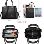 Fashion Women Handbags Leather Totes Bag Top-handle Embroidery Crossbody Bag Shoulder Bag Lady Simple Style Hand Bags - imagine 5