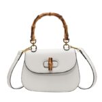 Handheld bamboo bag women's shoulder bag retro saddle bag - imagine 6