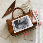 Famous Brand Large Weave Tote Bags High Quality Leather Shoulder Bags for Women Designer Luxury Lady Top-handle Bags Luxury Sac - imagine 3