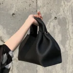French Brand Lazy Solid Color All-Match Handbag Pleated Hobos Large-Capacity Shoulder Tote Cloud Woman Crossbody Bag - imagine 2
