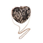 New Lace Evening Bag Ladies Fashion Banquet Dress Clutch Heart Shape Evening Bag - imagine 4