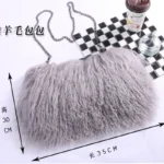 Soft Real Fur wool Chain Shoulder Bag for Women Designer Purses and Handbags Women's Party Clutch Crossbody Bag High Quality - imagine 5