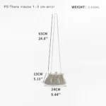 Rhinestone Beading Stylish Woman's Chain Crossbody Purse Shine Female Party Evening Tote Handbag Lady Trend Shoulder Bag - imagine 2