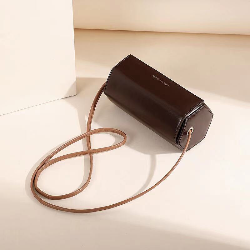 556936536 Women Chic Design Ins Cylinder Bag Autumn Winter Fashion All-Match Bag Shoulder Messenger Bag - imagine 1
