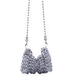 Metal sequins large capacity mobile phone crossbody chain bag diy handmade bag women fashion trend bag - imagine 5