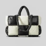 Large Capacity Fashion Tote Bag for Women, Quilted Nylon Padded Shoulder Bag with Designer Touch - Winter - imagine 2