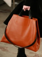 New Fashion Genuine Leather Women's handbags Large Capacity aptop bag Ladies commuter Bucket Tote Bags Soft - imagine 2
