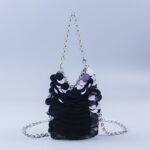 Metal fish scale sequin bag hand woven banquet sequin mobile phone bag crossbody bag for women - imagine 7
