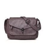Soft leather trendy retro crossbody fashion bag - imagine 5