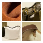 Plaid Suede Woman Bucket Bag 2pcs Set Elegant Female Shoulder Purse Large Capacity Vintage Ladies Crossbody Hobo Bag - imagine 4