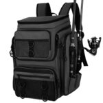 Fishing Backpack with Rod Holder, Tackle Organizer Box & Hiking Storage - imagine 4