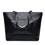 Oil wax leather mother bag two-piece handbag shoulder bag ladies bag - imagine 5