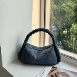 Women's Handbag Twisting Crossbody Bag Flap Tote Spring New Jeans Retro Shoulder Bag - imagine 8