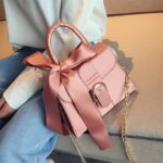 Top-handle bags women handbag chain bags new fashion European style velvet wild bow portable crossbody bags for women - imagine 3
