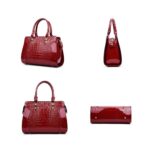 Fashion Crocodile Pattern Ladies Handbag Solid Color Shoulder Bag High Quality Leather Messenger Bags Multifunctional Travel Bag - imagine 5