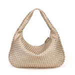 Women Large Leather Hobo Bag Handmade Woven Casual Female Handbag Big Capacity Patchwork Zipper Women Shoulder Bags - imagine 10