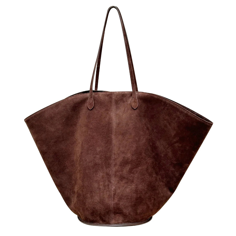 556934235 Faux Suede Frosted Tote Bags For Women Luxury Designer Handbags And Purses 2023 New In Vintage Large Capacity Shoulder Bucket - imagine 1