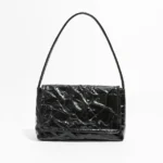 Pleated Korean Women's Underarm Shoulder Bag Brand Silver Trend Flap Clutch Purse and Wallet Small Chic Lady Hobo Tote