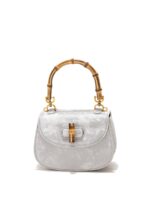 Western style bamboo joint handbag versatile commuting bag single shoulder crossbody saddle bag - imagine 4