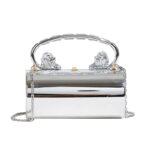 Fashion handbag women's versatile solid color acrylic bag chain strap crossbody bag - imagine 6