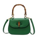 Handheld bamboo bag women's shoulder bag retro saddle bag - imagine 4