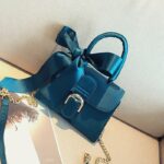 Top-handle bags women handbag chain bags new fashion European style velvet wild bow portable crossbody bags for women - imagine 7