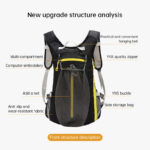 Pelliot outdoor travel hiking cycling bag hiking wear-resistant backpack sports outdoor large capacity backpack - imagine 5