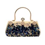 Women Fashion Clutch Purse Sequin Elegant Black Evening Bags Ladies Rhinestone Wedding Party Clutch Handbag Chain Shoulder Bags - imagine 7