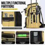 Fishing Backpack with Rod Holder, Tackle Organizer Box & Hiking Storage - imagine 7